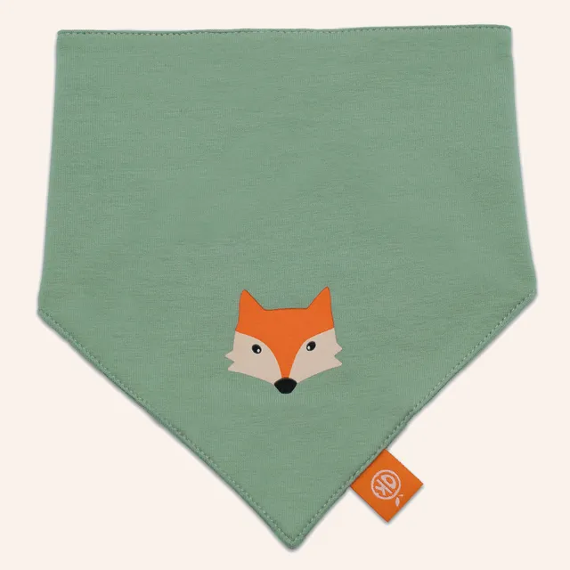 orangenkinder-halstuch-fuchs-mint-baby-l-tzchen-mit-klettverschluss image 1