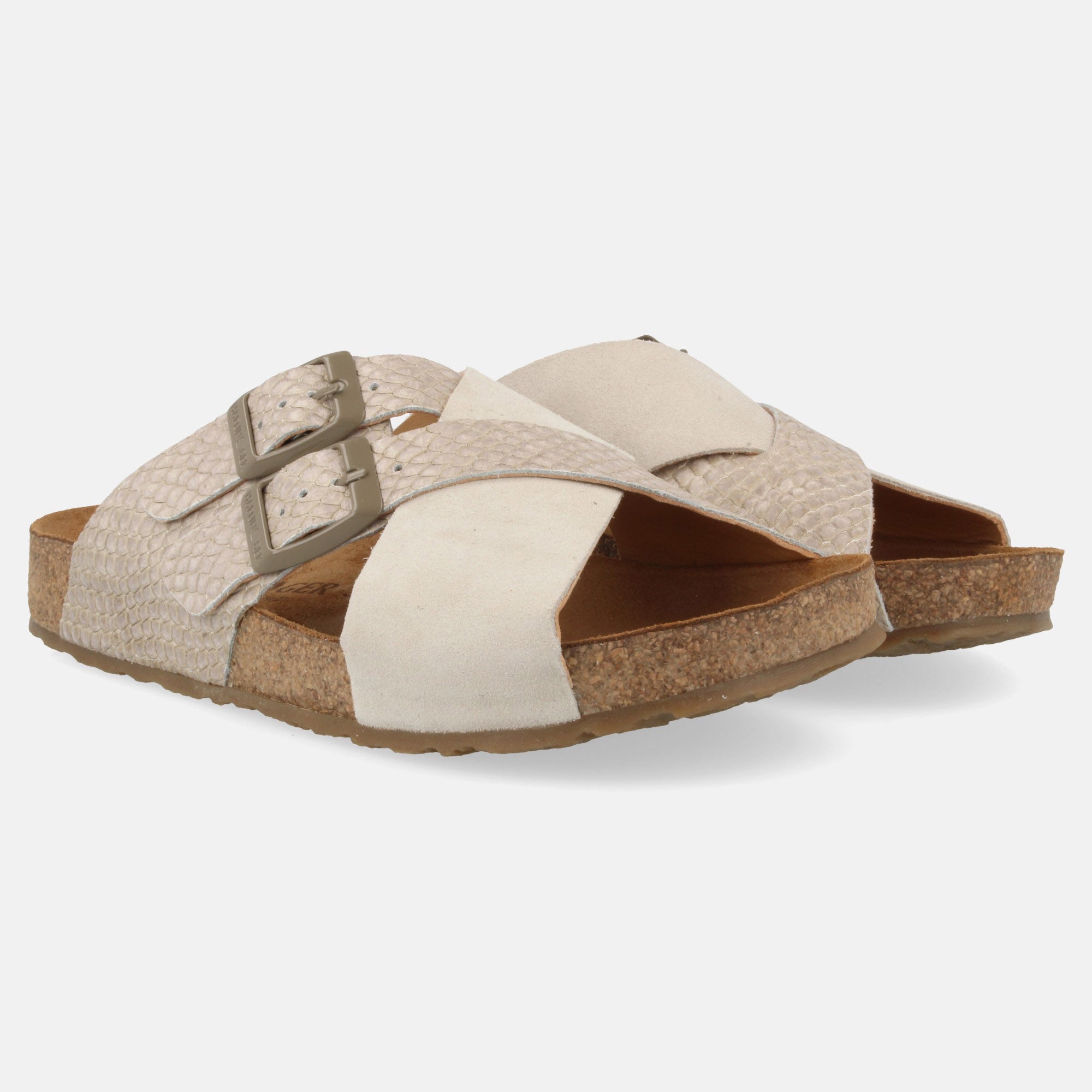 haflinger-bio-amiga-leder-pantolette-mit-korkfu-bett-und-schnalle image 8