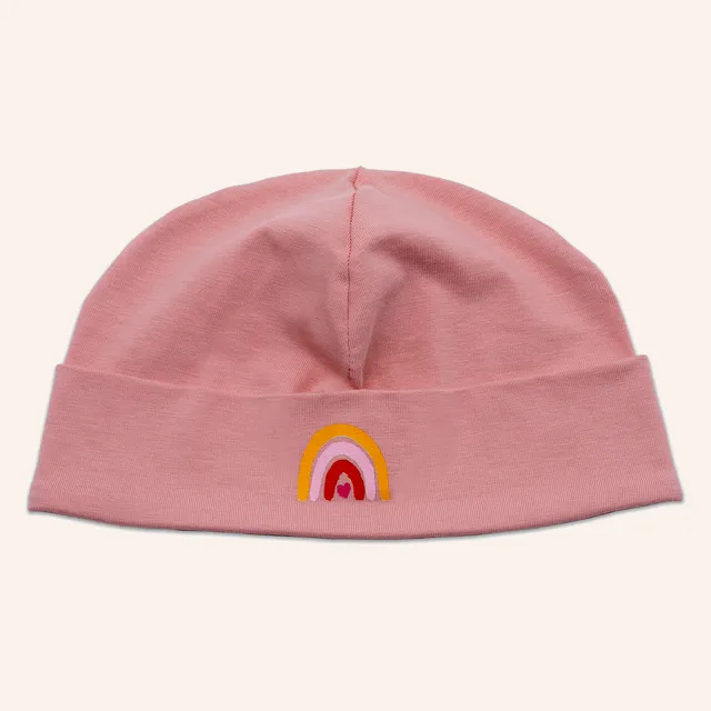 orangenkinder-regenbogen-babym-tze-pink-aus-baumwolljersey image 1