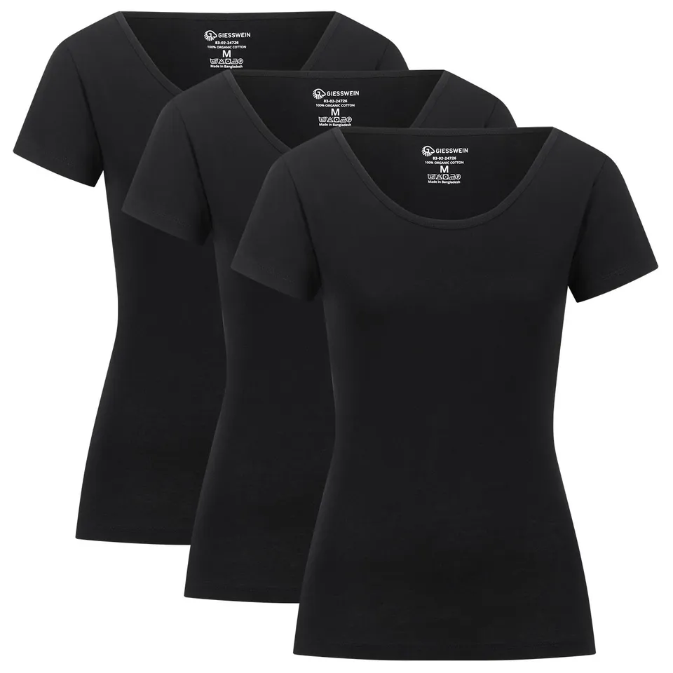 giesswein-3er-pack-t-shirt-women-slim-fit-bio-baumwolle image 1