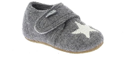 living-kitzb-hel-jungen-slipper-3416-0610-woll-klettschuh-mit-stern-stickerei image 2