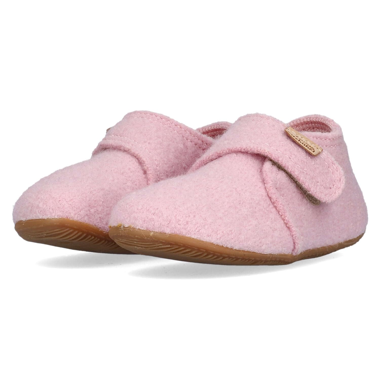 living-kitzb-hel-babyklettschuh-unifarben-woll-hausschuh-mid-cut image 2