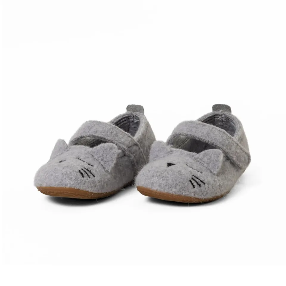 living-kitzb-hel-unisex-kinder-slipper-4024-0328-woll-hausschuh-k-tzchen-mit-kle image 1