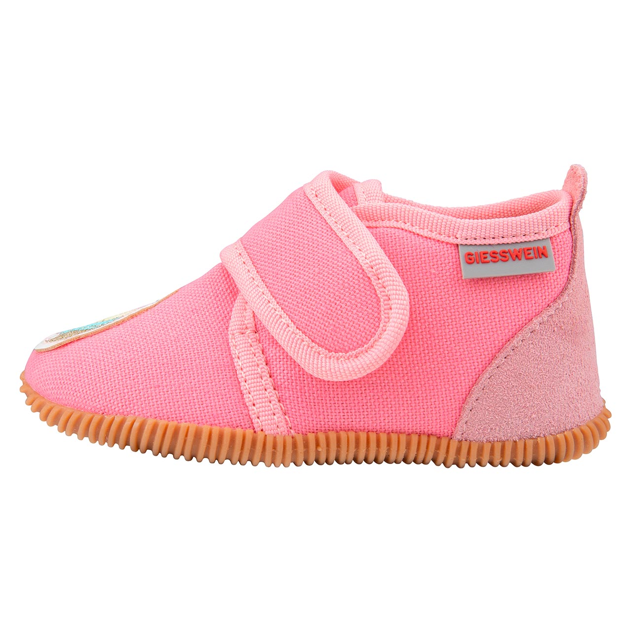 giesswein-sch-nsee-slim-fit-kinder-hausschuh-baumwolle-einhorn-gr-n-mit-klett image 8
