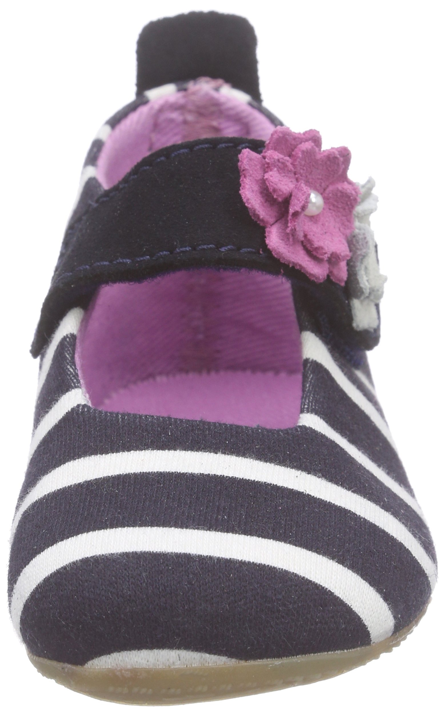 living-kitzb-hel-baby-ball-streifen-wei-mit-blumen-m-dchen-ballerina-hausschuh image 2