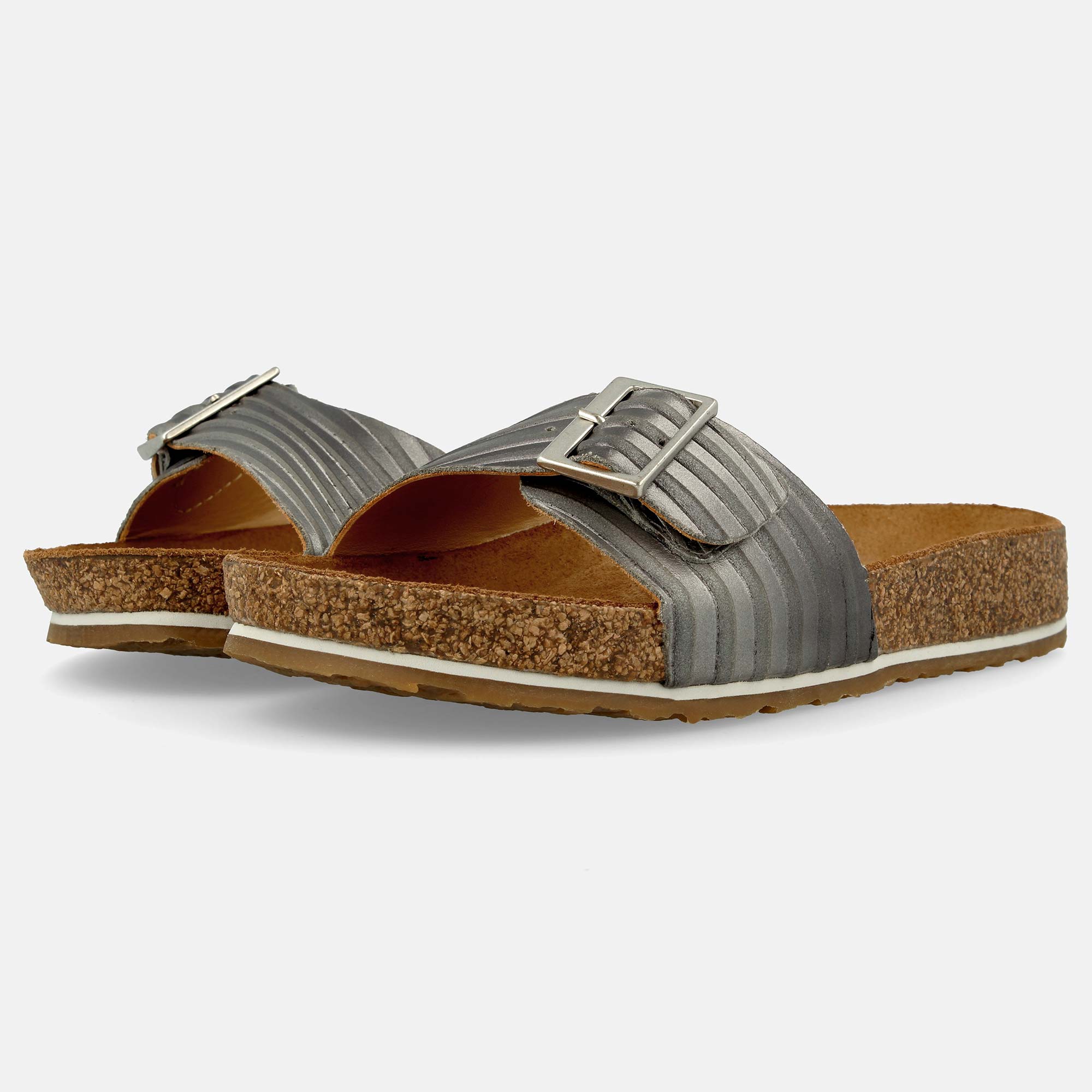 haflinger-gina-samos-ledersandale-f-r-damen-strukturleder-mit-schimmer-kork-late image 8