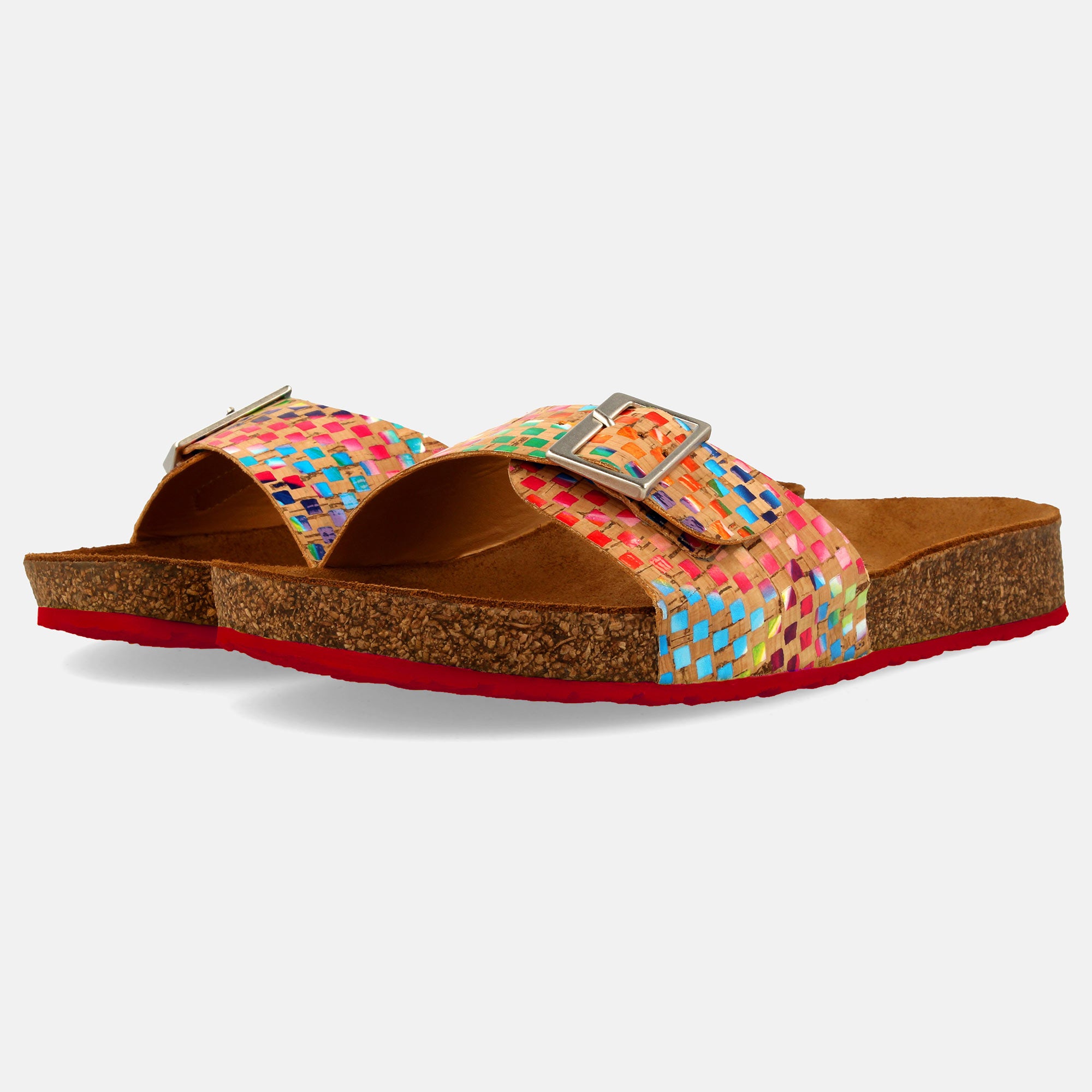 haflinger-gina-cork-multi-pantolette image 2