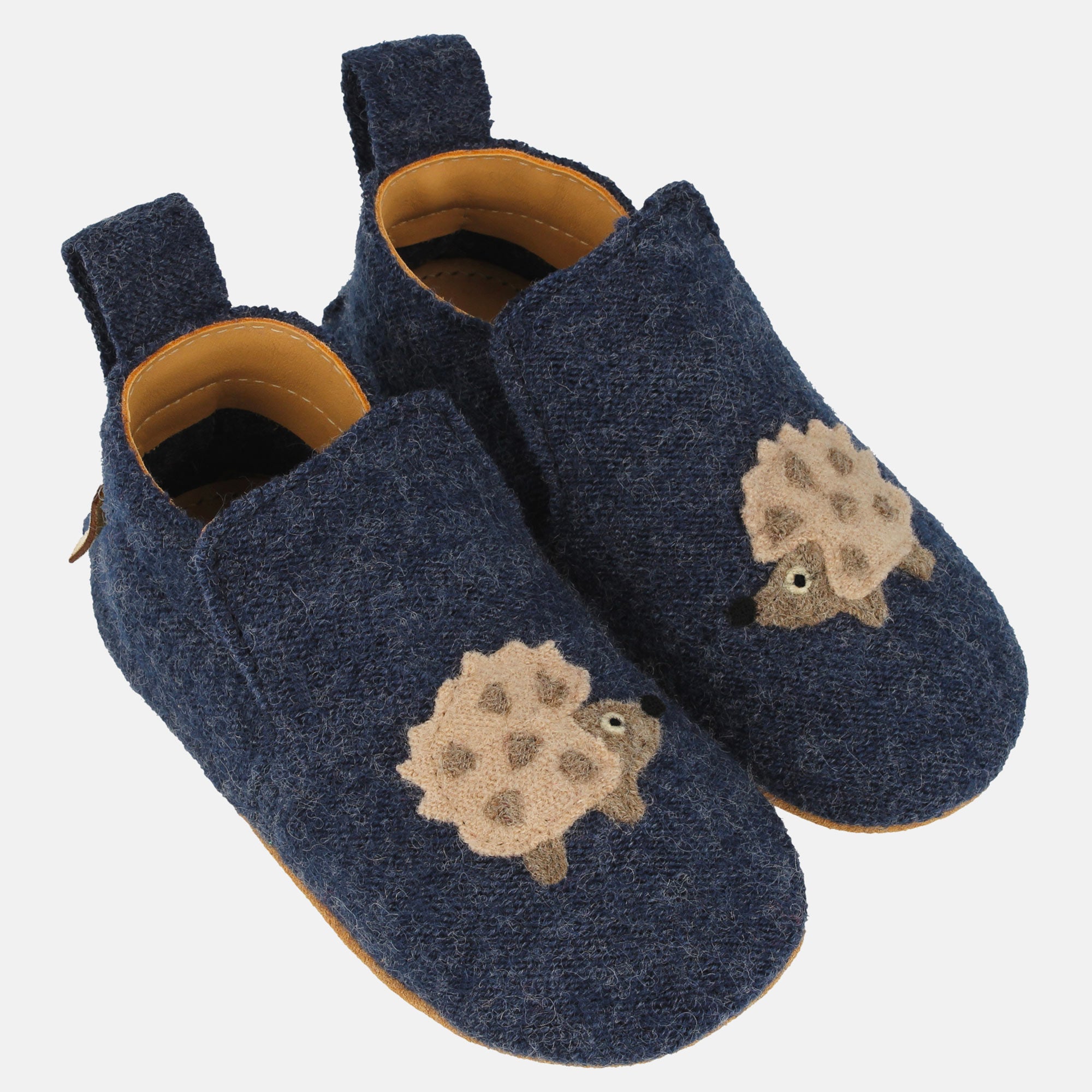 haflinger-maxl-lauflernschuh-baby-walkstoff-mit-igel-applikation image 7