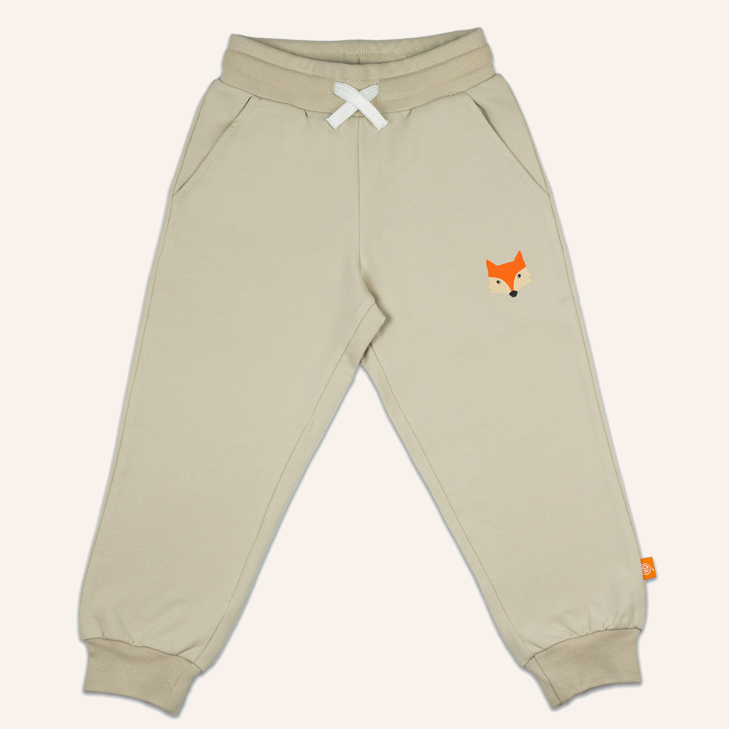 orangenkinder-fuchs-jogginghose-beige-baby-und-kleinkindhose-aus-baumwolle image 1