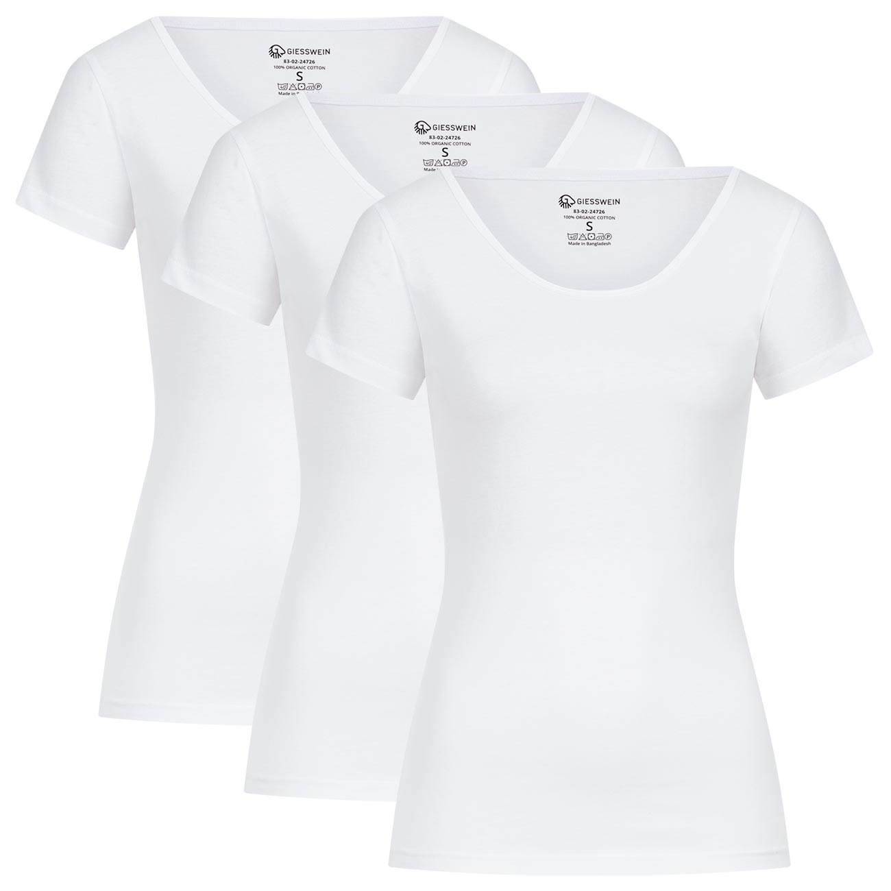 giesswein-3er-pack-t-shirt-women-slim-fit-bio-baumwolle image 4