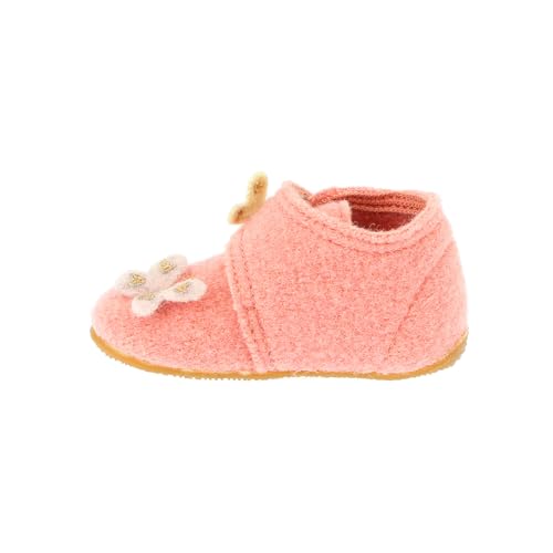living-kitzb-hel-babyklettschuh-schmetterling-ash-rose-filz-hausschuh-mid-cut image 7