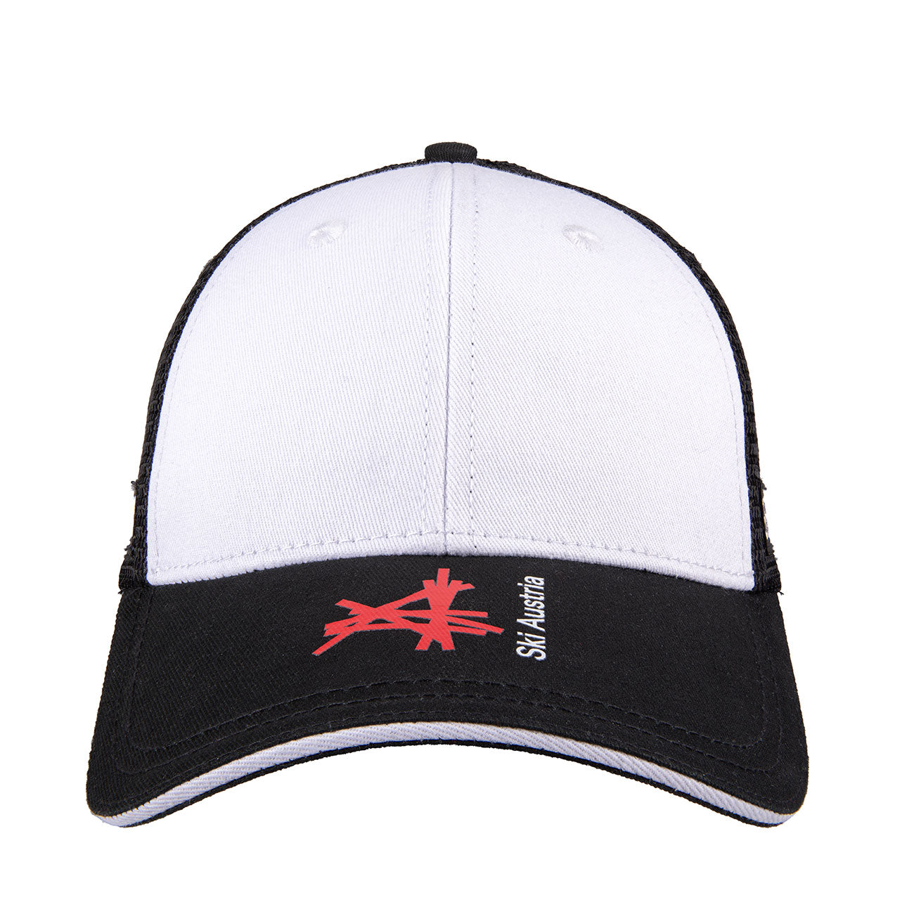 giesswein-ski-austria-baseball-mesh-cap-schwarz-wei-mit-3d-stick image 1