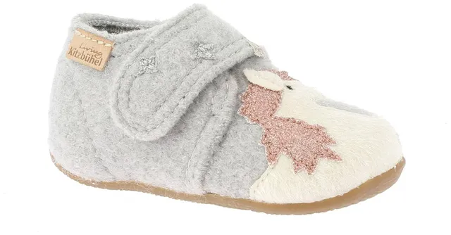 living-kitzb-hel-einhorn-m-dchen-babyklett-hausschuhe image 1