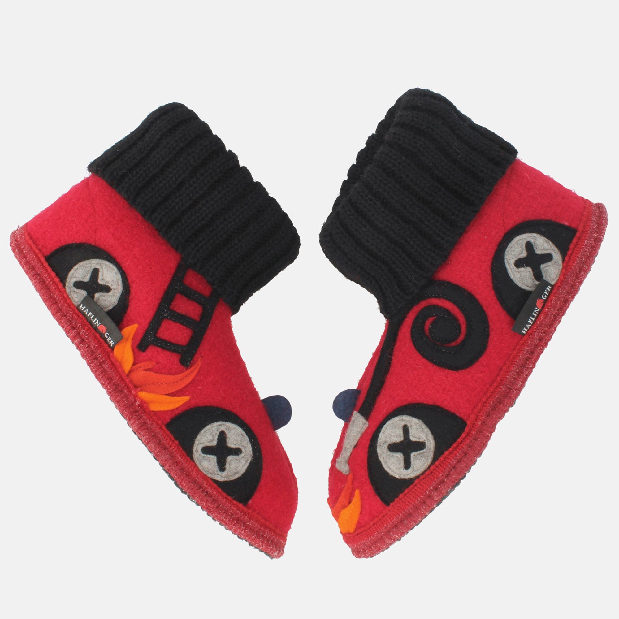 haflinger-h-ttenschuh-feuerwehr-kinder-hausschuh-wollwalk-kn-chelhoch image 3