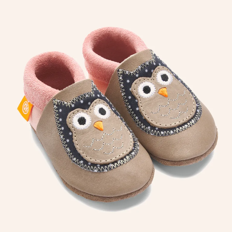 orangenkinder-eulalia-die-eule-kinder-hausschuhe-krabbelschuhe image 1