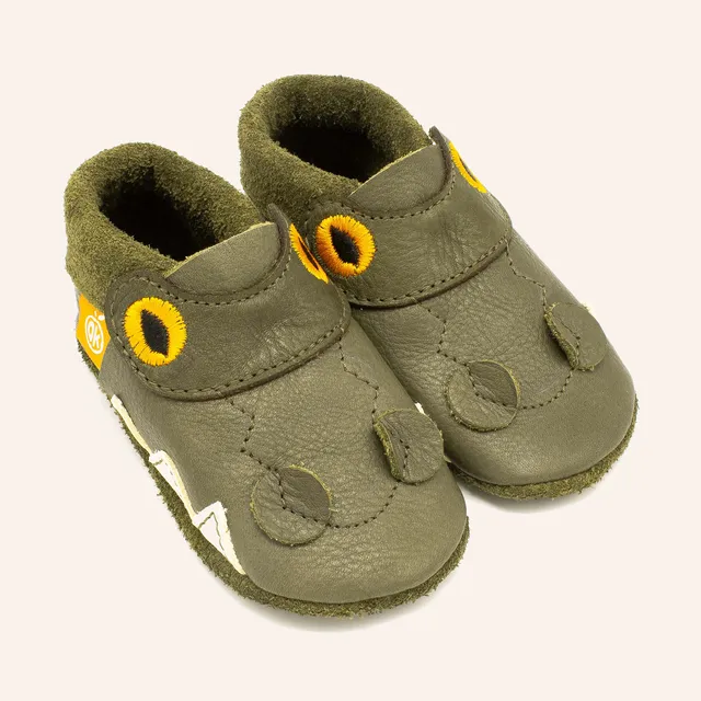 orangenkinder-3d-coco-the-crocodile-kinder-krabbelschuh-hausschuh image 1