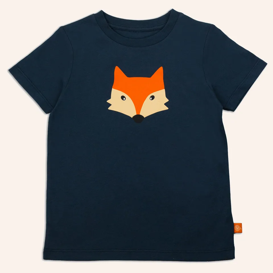 orangenkinder-fox-t-shirt-blau-kinder-t-shirt-aus-baumwoll-jersey image 1