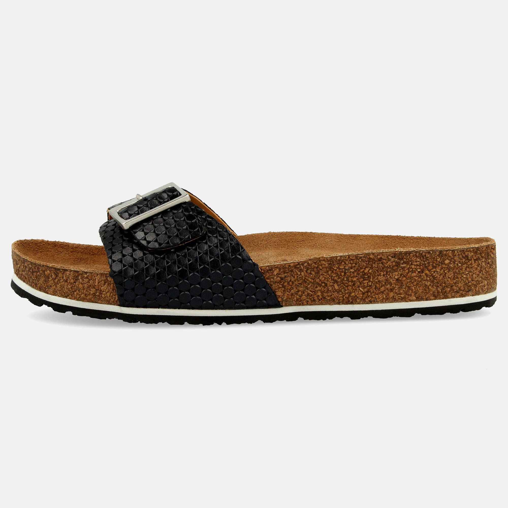 haflinger-gina-meriva-leder-pantolette-einriemer-strukturleder-perle image 2