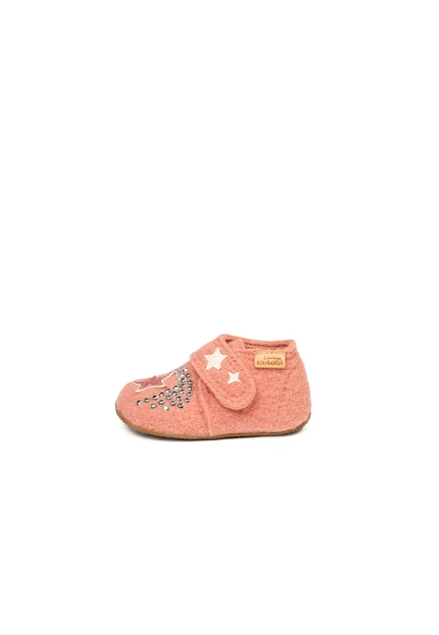 living-kitzb-hel-einhorn-stern-baby-hausschuh-krabbelschuh-aus-schurwolle image 1