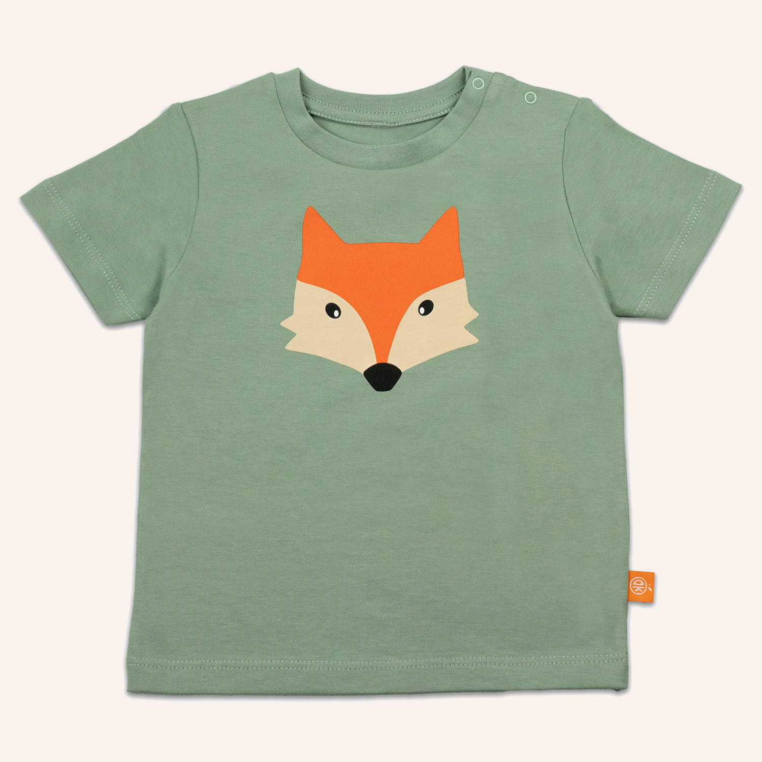 orangenkinder-fuchs-t-shirt-mint-baby-und-kinder-shirt-baumwolle image 1