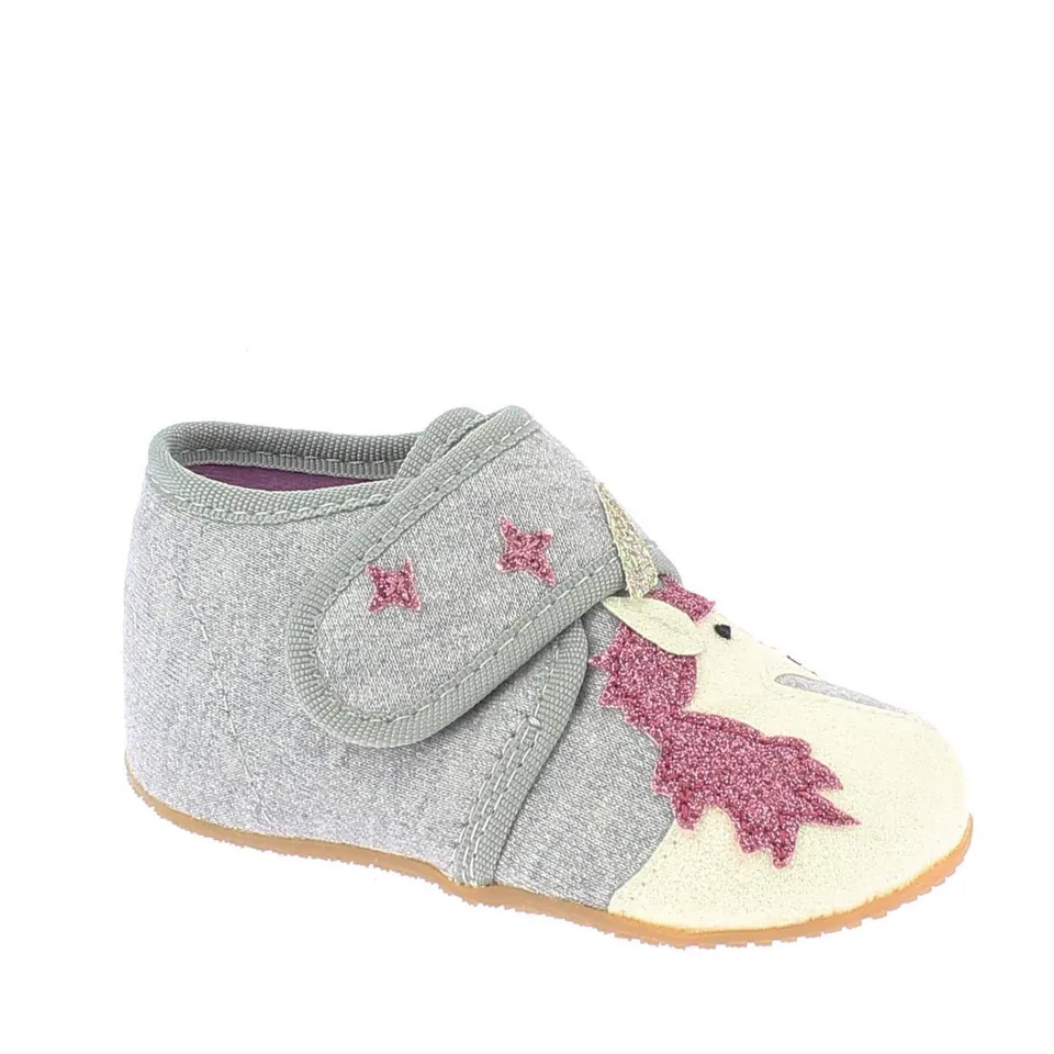 living-kitzb-hel-babyklettschuh-einhorn-regenbogen-m-dchen-hausschuhe image 1