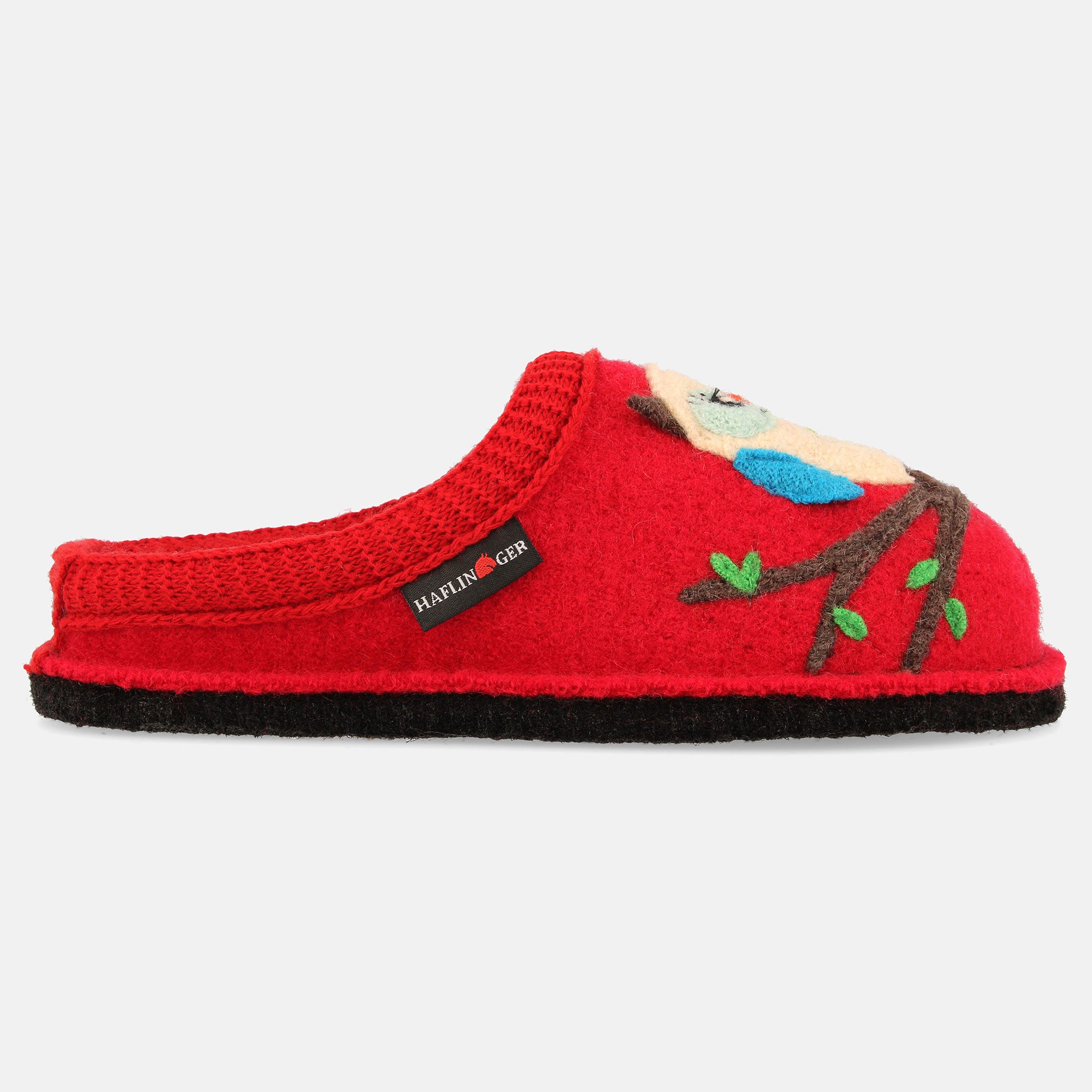 haflinger-olivia-woll-pantoffel-mit-eulenmotiv image 4