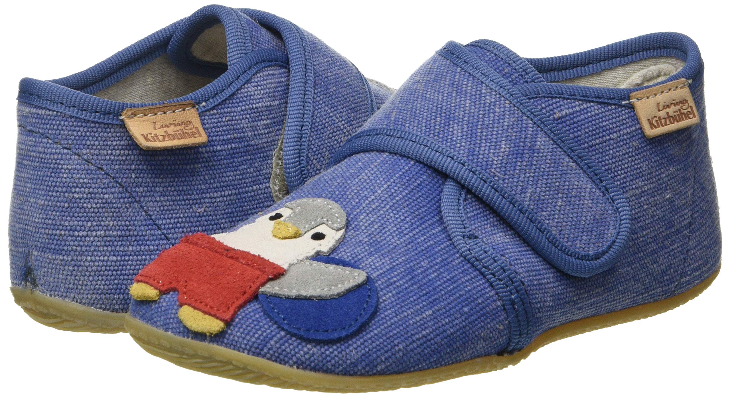 living-kitzb-hel-babyklettschuh-eisb-r-pinguin-recycled-cotton-hausschuh-jungen image 7