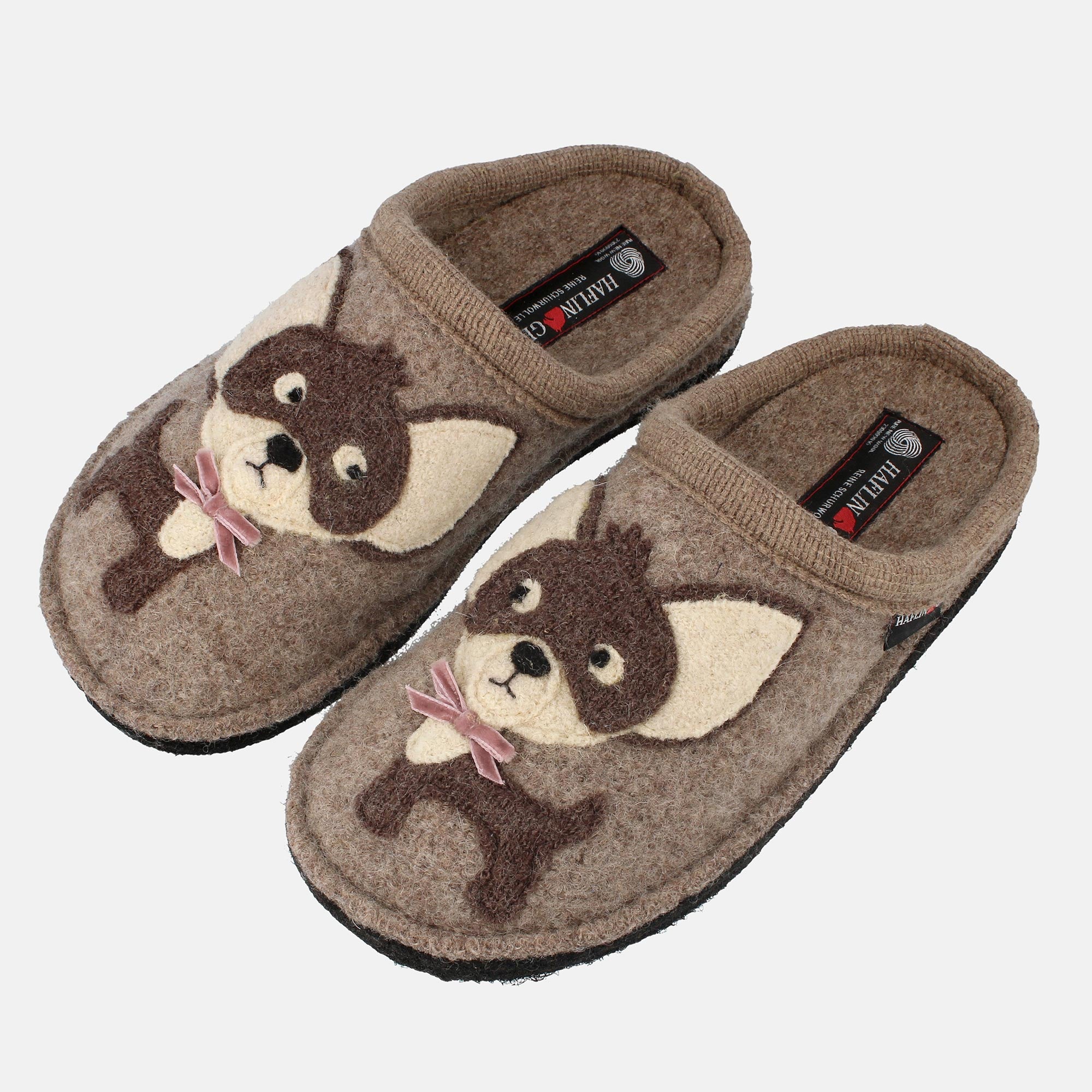 haflinger-flair-chihuahua-wollwalk-pantoffel-hunde-applikation image 1