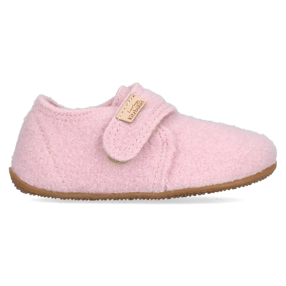 living-kitzb-hel-babyklettschuh-unifarben-woll-hausschuh-mid-cut image 1