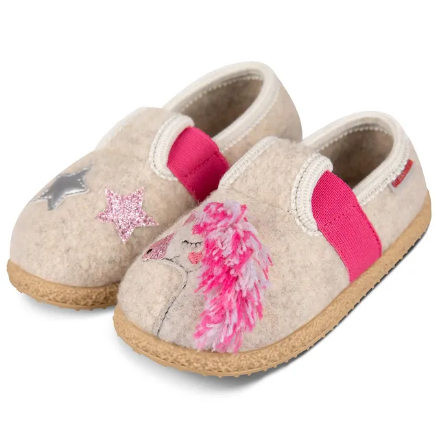 giesswein-trabening-kinder-hausschuhe-wolle-einhorn-mit-gummisohle image 1