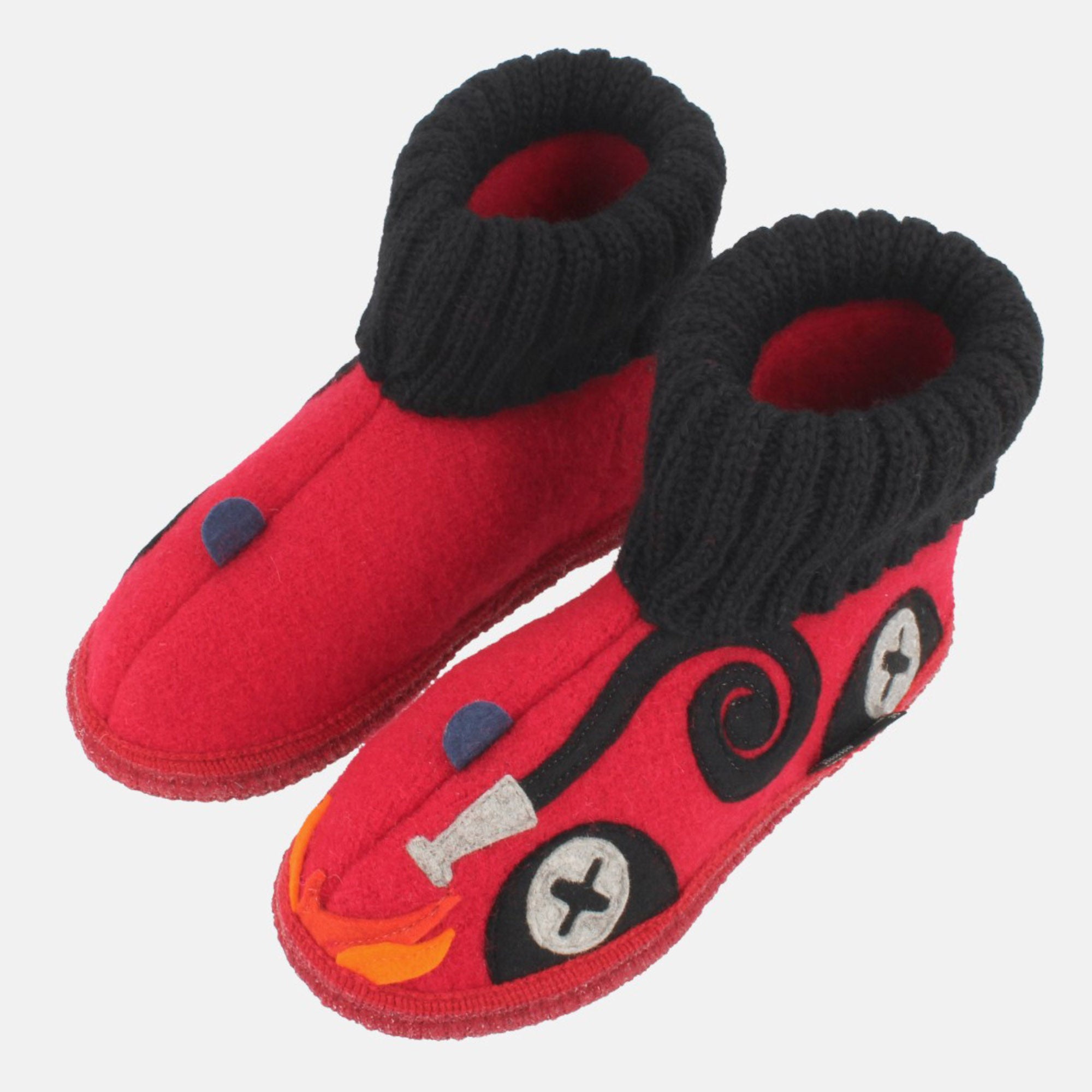 haflinger-h-ttenschuh-feuerwehr-kinder-hausschuh-wollwalk-kn-chelhoch image 2