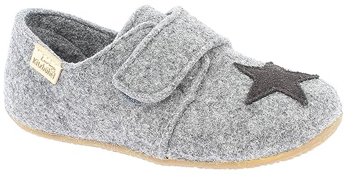 living-kitzb-hel-babyklettschuh-filz-unifarben-hausschuh-mit-stern-rutschhemmend image 6
