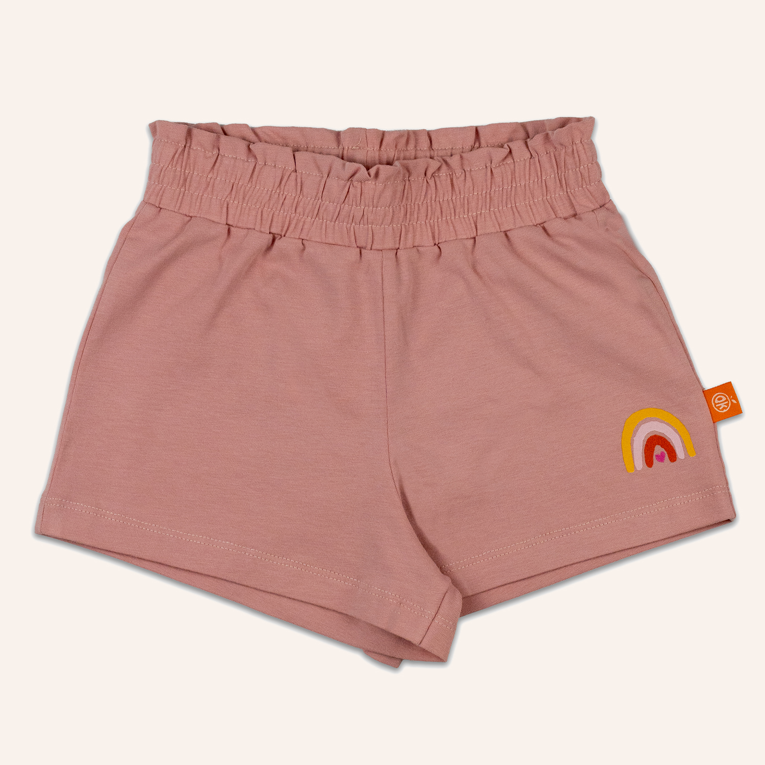 orangenkinder-regenbogen-shorts-pink-baby-shorts-aus-baumwolle image 1