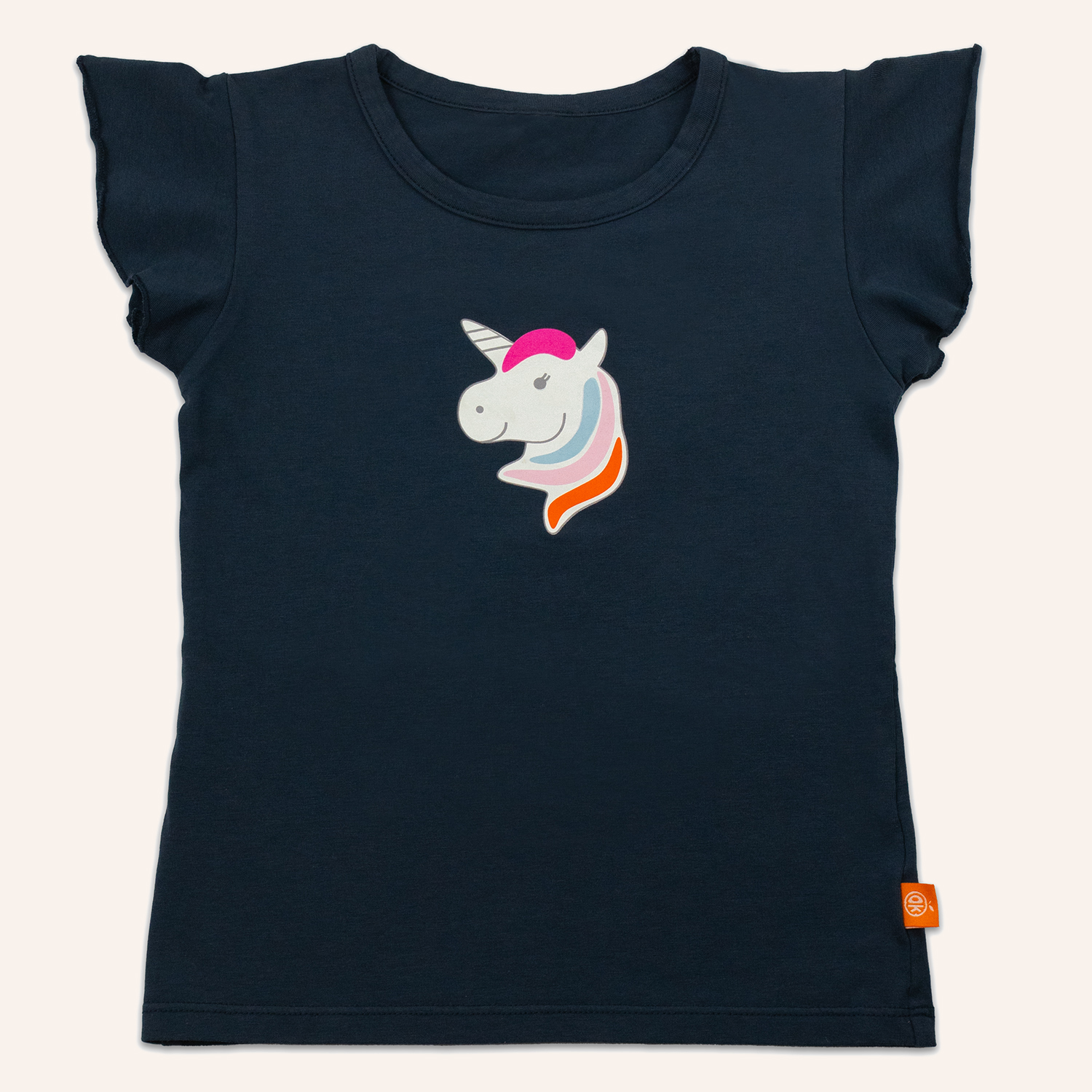 orangenkinder-einhorn-bluse-stella-blau-kinder-oberteil-aus-baumwoll-jersey image 1