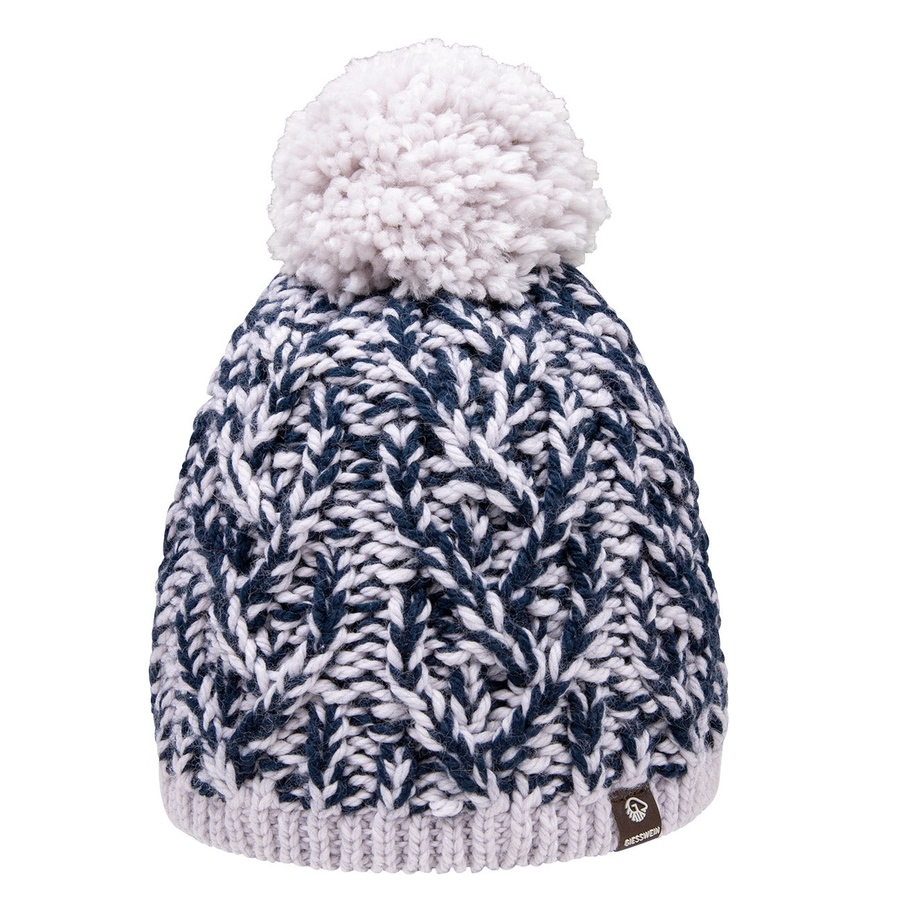 giesswein-beanie-seek-pfle-grobstrick-m-tze-mit-bommel-und-fleece image 1