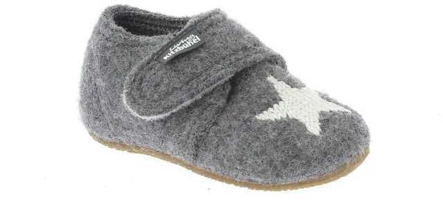 living-kitzb-hel-jungen-slipper-3416-0610-woll-klettschuh-mit-stern-stickerei image 1