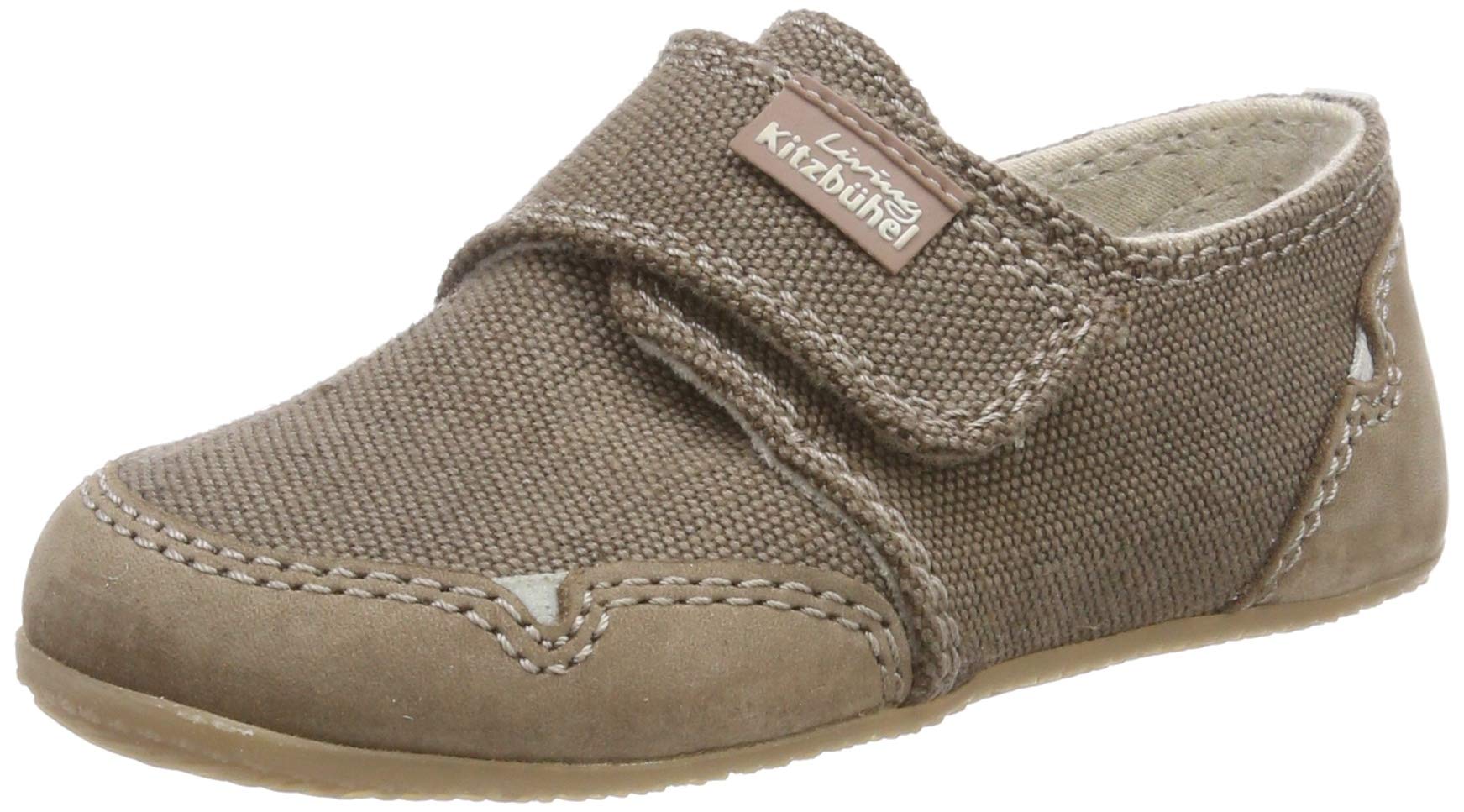 living-kitzb-hel-babyklett-velourferse-uni-linen-baby-hausschuh image 5