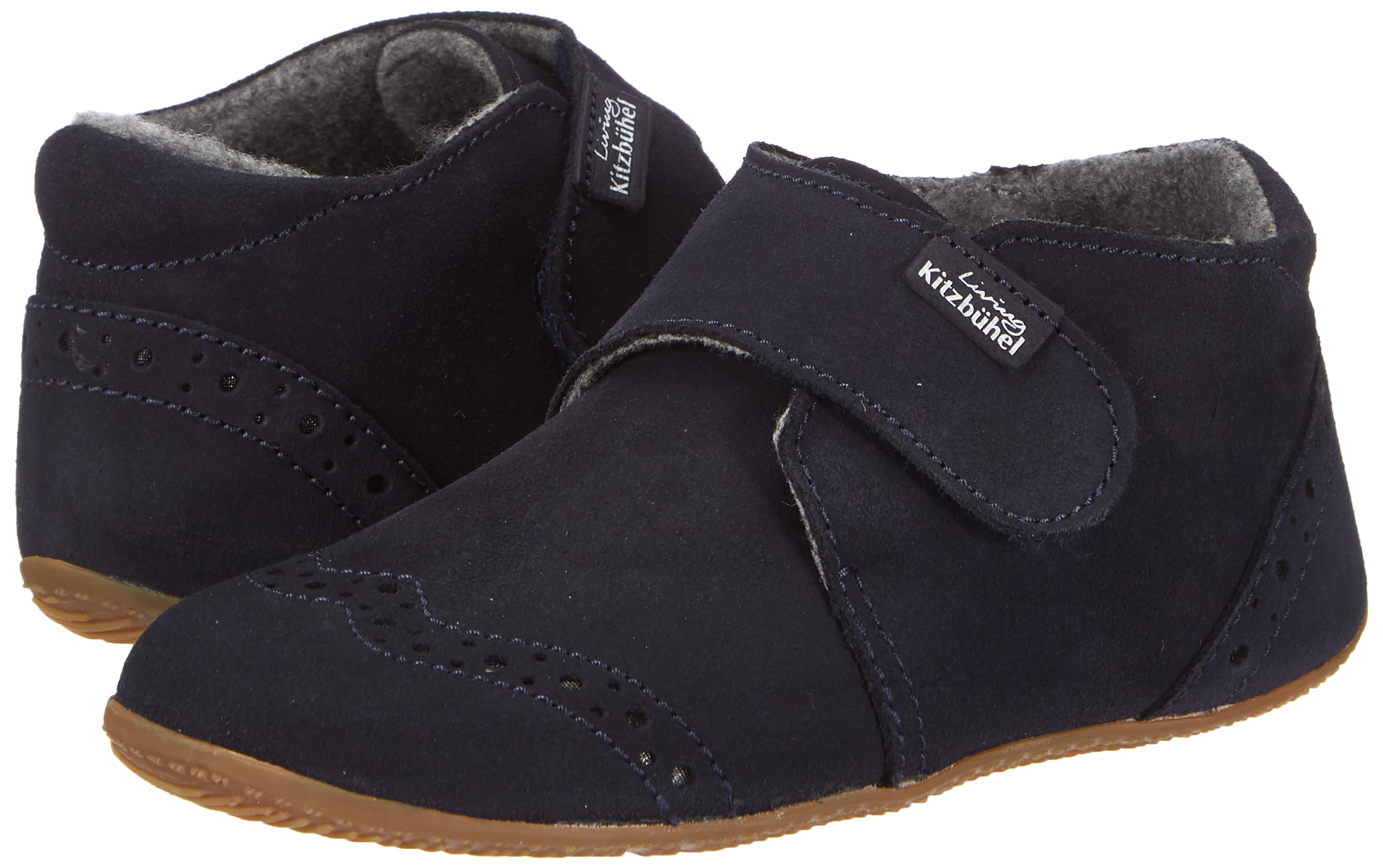 living-kitzb-hel-3412-0590-klett-slipper-baby-velourleder-lochmuster image 7