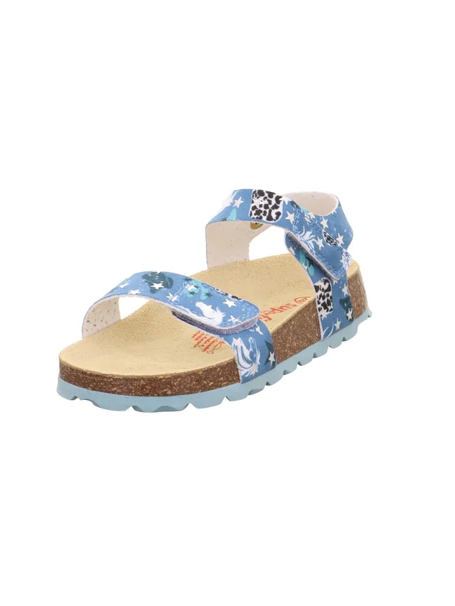 superfit-fussbettpantoffel-m-dchen-t-rkis-mehrfarbig-8400 image 1