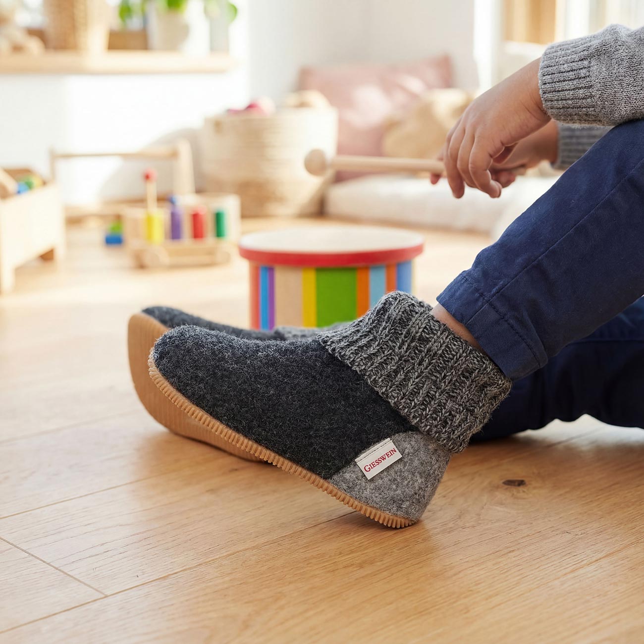 giesswein-wildpoldsried-kids-slim-fit-woll-h-ttenschuh-kinder-hausschuh image 7