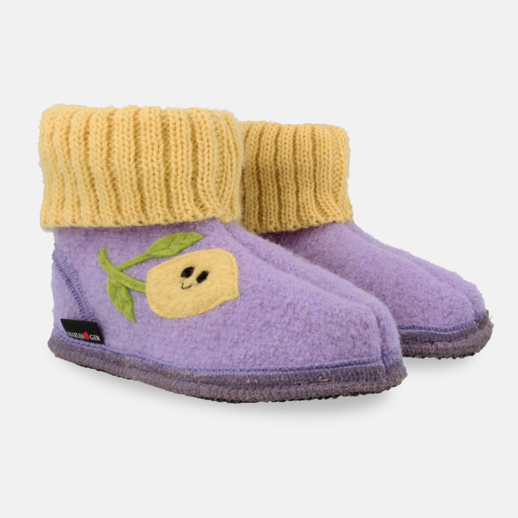 haflinger-grizzly-zitrone-kinder-h-ttenschuh-wollwalk image 2
