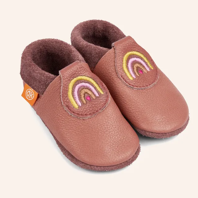 orangenkinder-reginchen-regenbogen-kinder-hausschuhe-krabbelschuhe image 1