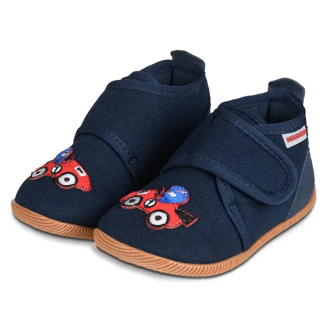 giesswein-saarlouis-slim-fit-kinder-hausschuh-wolle-blau-klett image 1