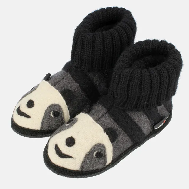 haflinger-h-ttenschuh-panda-kinder-hausschuh-schurwolle image 1