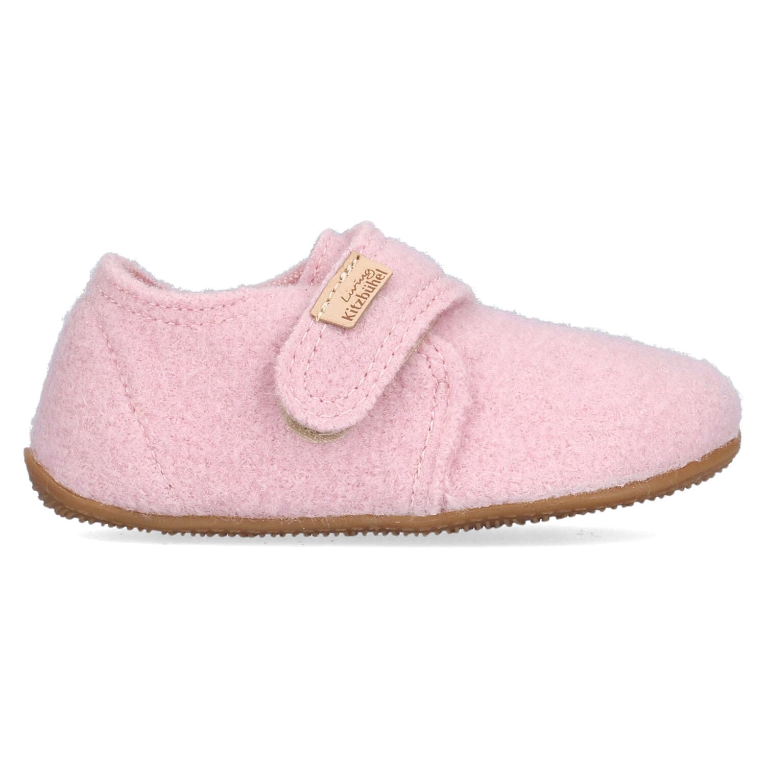 living-kitzb-hel-babyklettschuh-unifarben-woll-hausschuh-mid-cut image 1