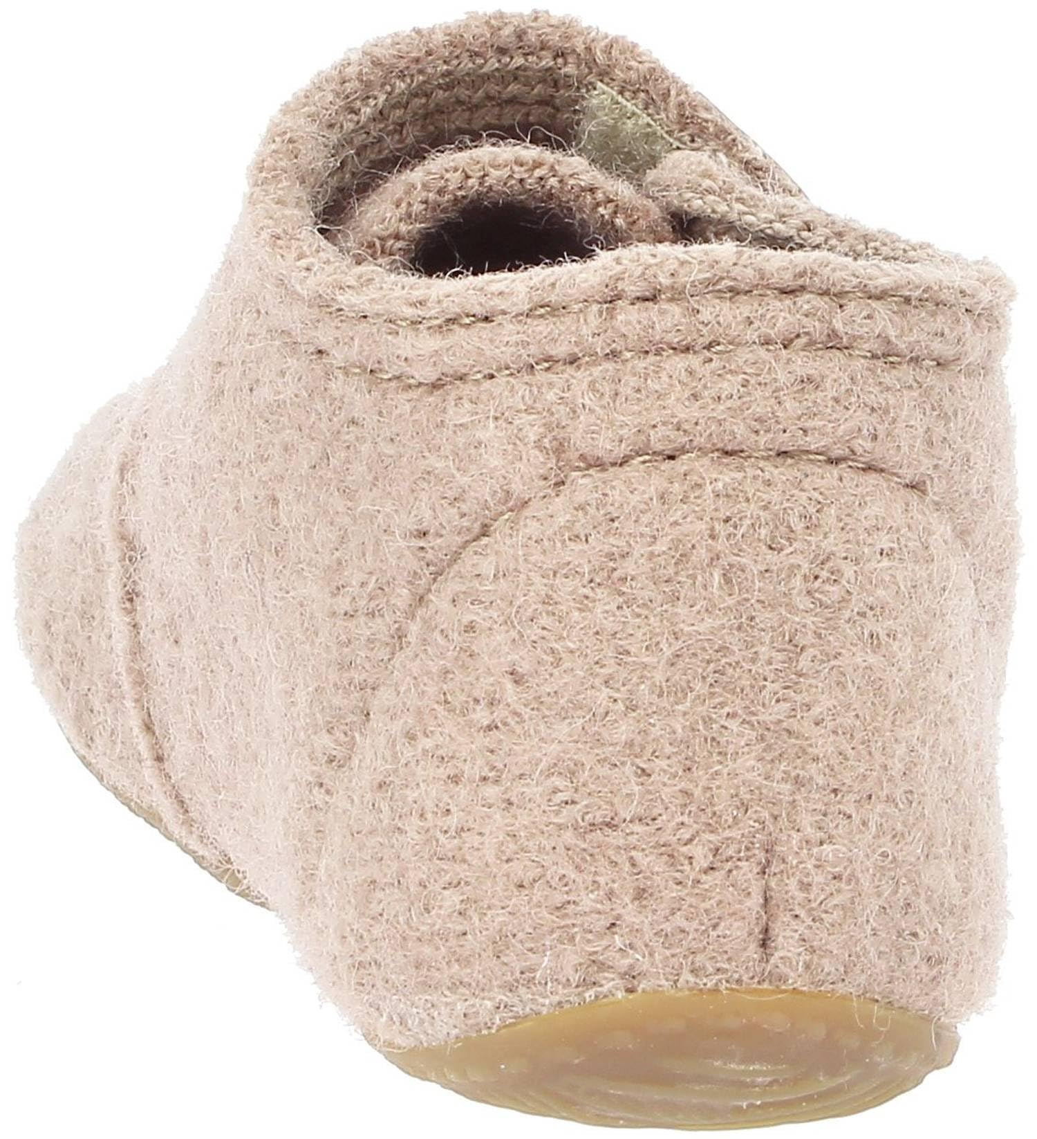 living-kitzb-hel-babyklettschuh-stern-timeless-taupe-filz-slipper image 4