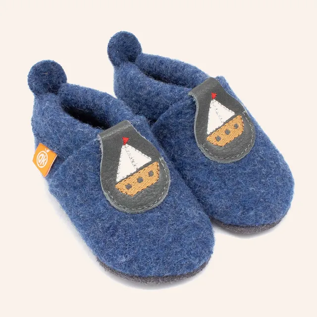 orangenkinder-filz-poppie-schiffchen-merinowolle-kinder-hausschuhe image 1