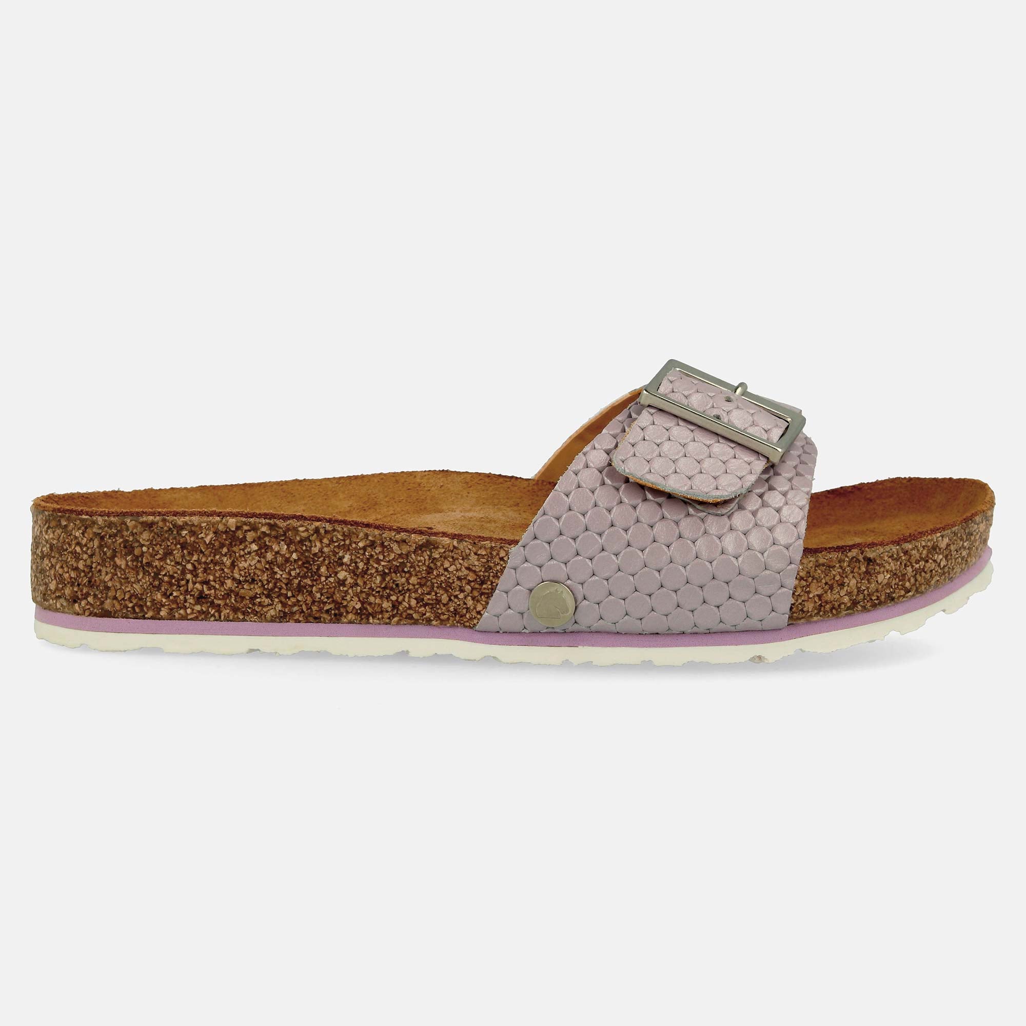 haflinger-gina-meriva-leder-pantolette-einriemer-strukturleder-perle image 7